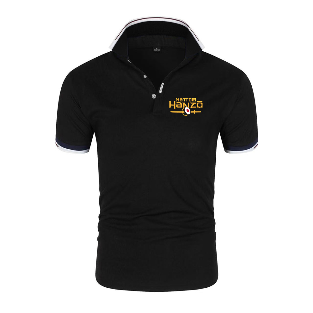 Polo Shirt Pique - Hattori Hanzo Herren Sommer Kurzarm-Poloshirt Einfarbiges