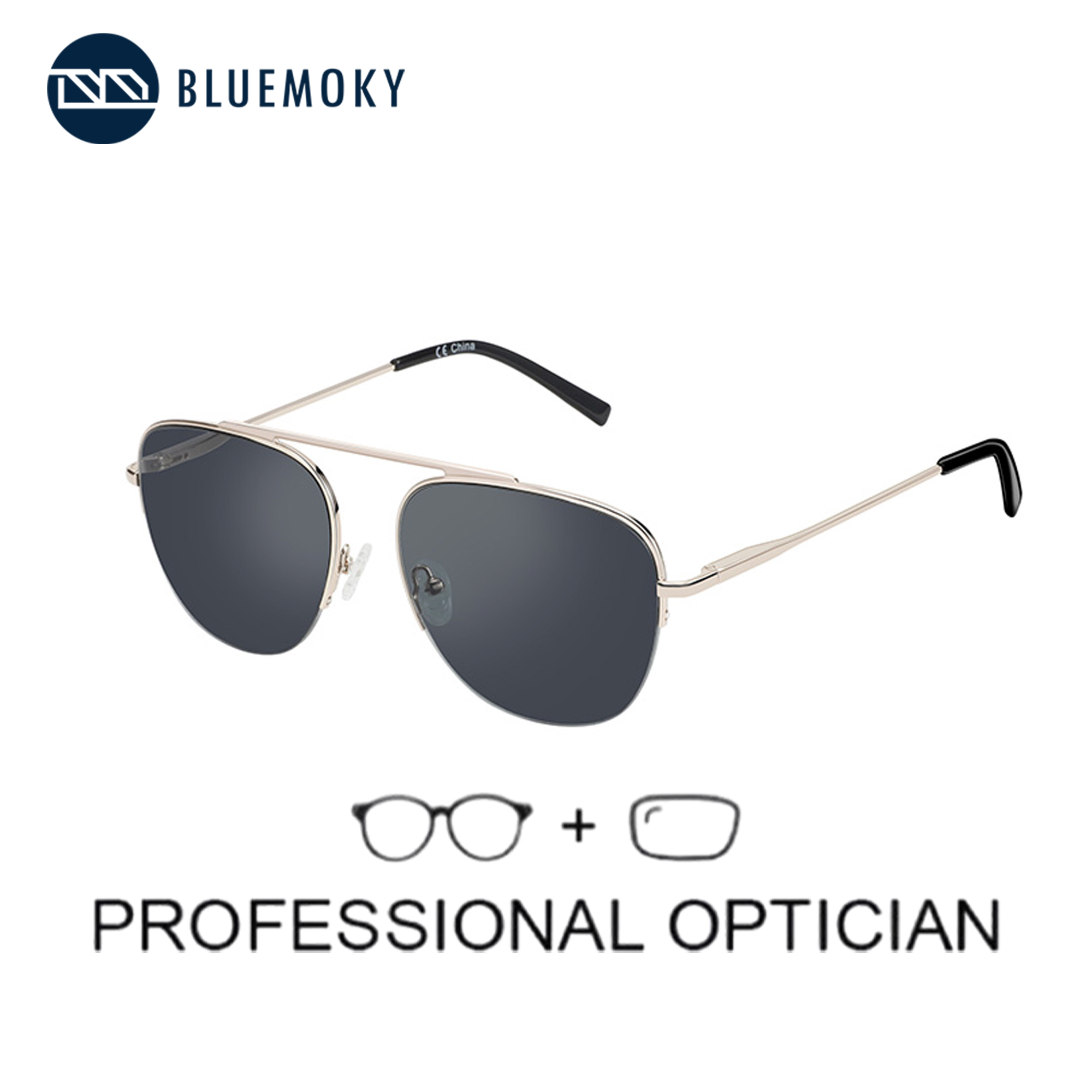 Sunglasses Aviator Polarized - BLUEMOKY Modische polarisierte verschreibungspflichtige Sonnenbrille, Aviator,