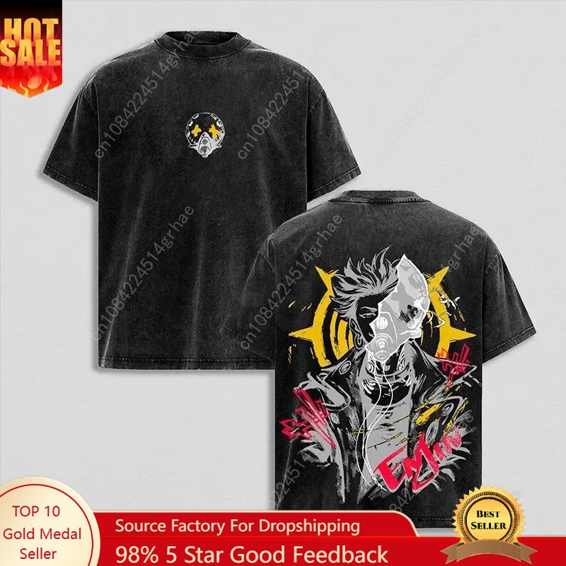 Tee Graphic Print - Gachiakuta Vintage Anime Washed Shirt Anime-Liebhaber