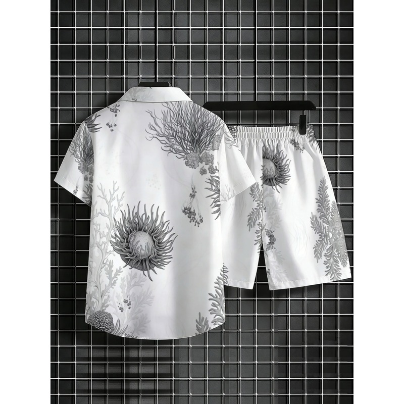 Herren Blumen-Hawaii-Hemd & Sh – Resort Shirt Floral Bewertung und Preis