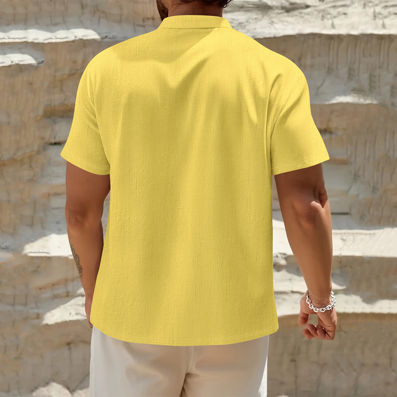 Herren Baumwoll-Leinen Henley- – Linen Shirt Breathable Bewertung und Preis