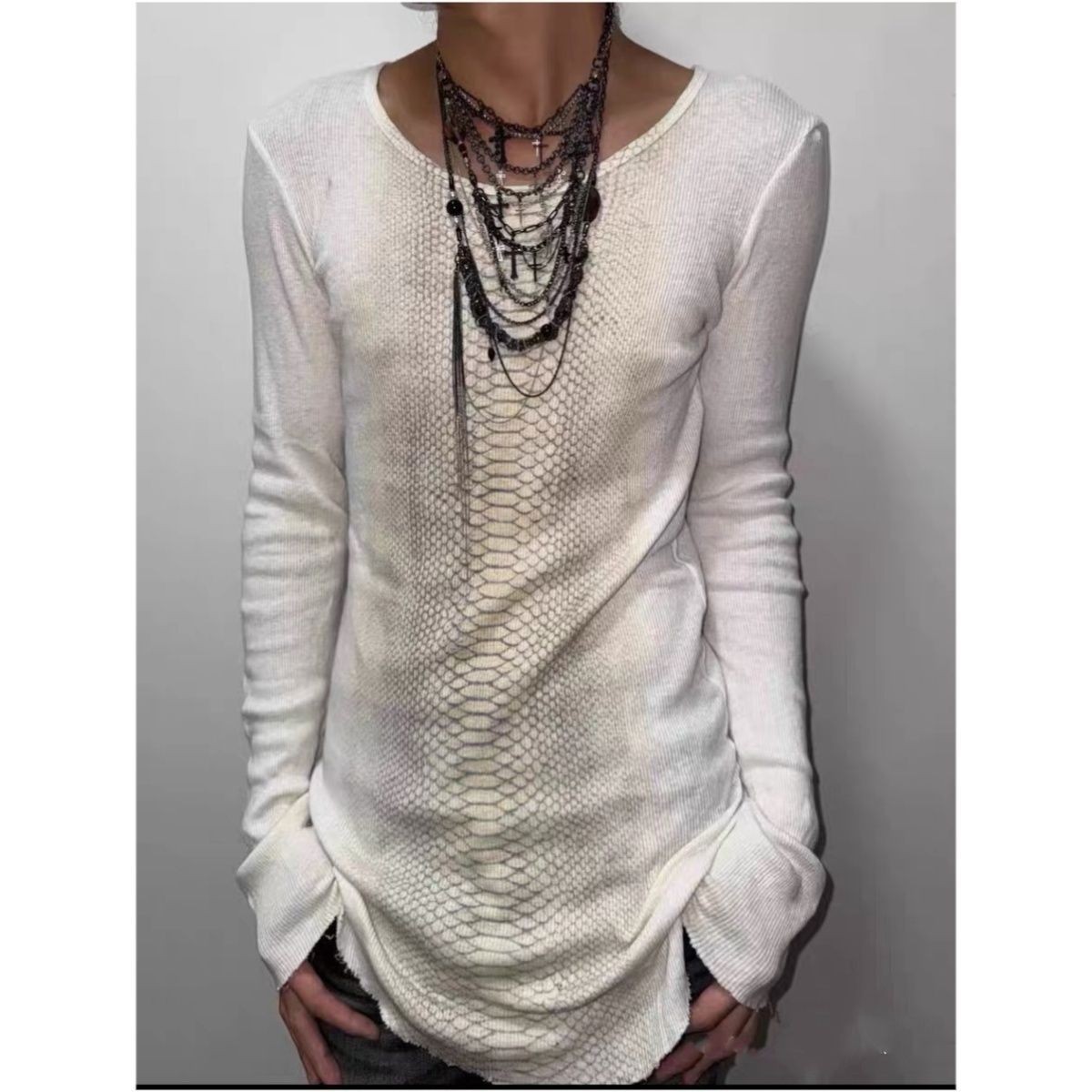 Langarm-Tops mit Rundhalsaussc – Tee Graphic Print Bewertung und Preis