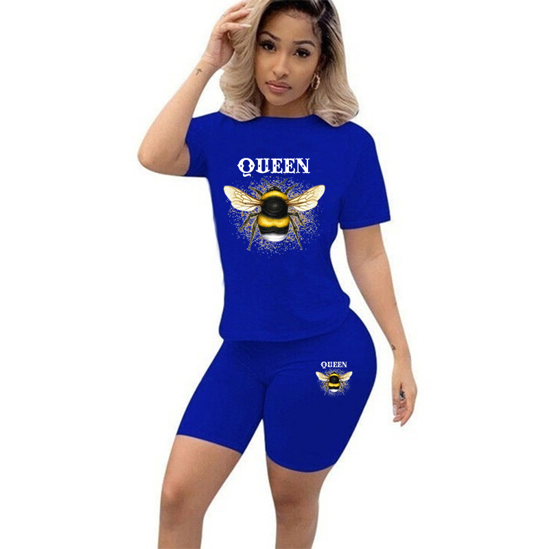 Frauen Zwei Stück Set Sommer K – Tee Graphic Print Bewertung und Preis