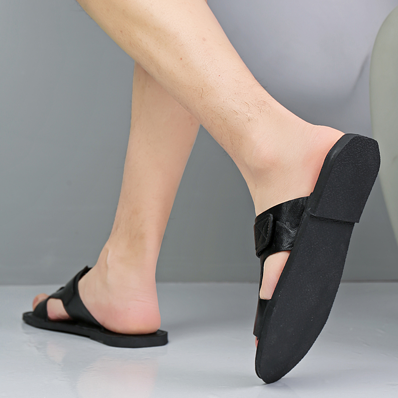 Große Größe Premium Leder-Sand – Flip Flop Leather Men Bewertung und Preis
