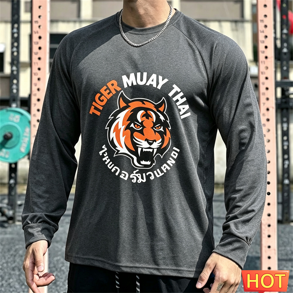 Muay Thai Herren Langarm-T-Shi – Tee Graphic Print Bewertung und Preis